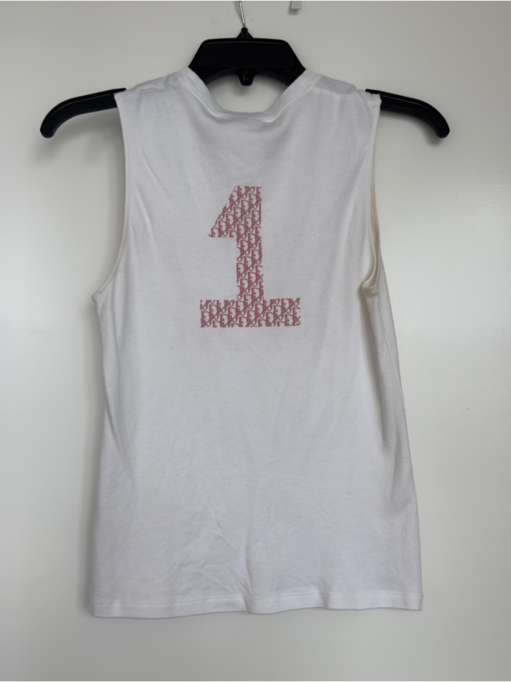 Dior Boutique White Tee with Pink Monogran - Picture 2 of 5
